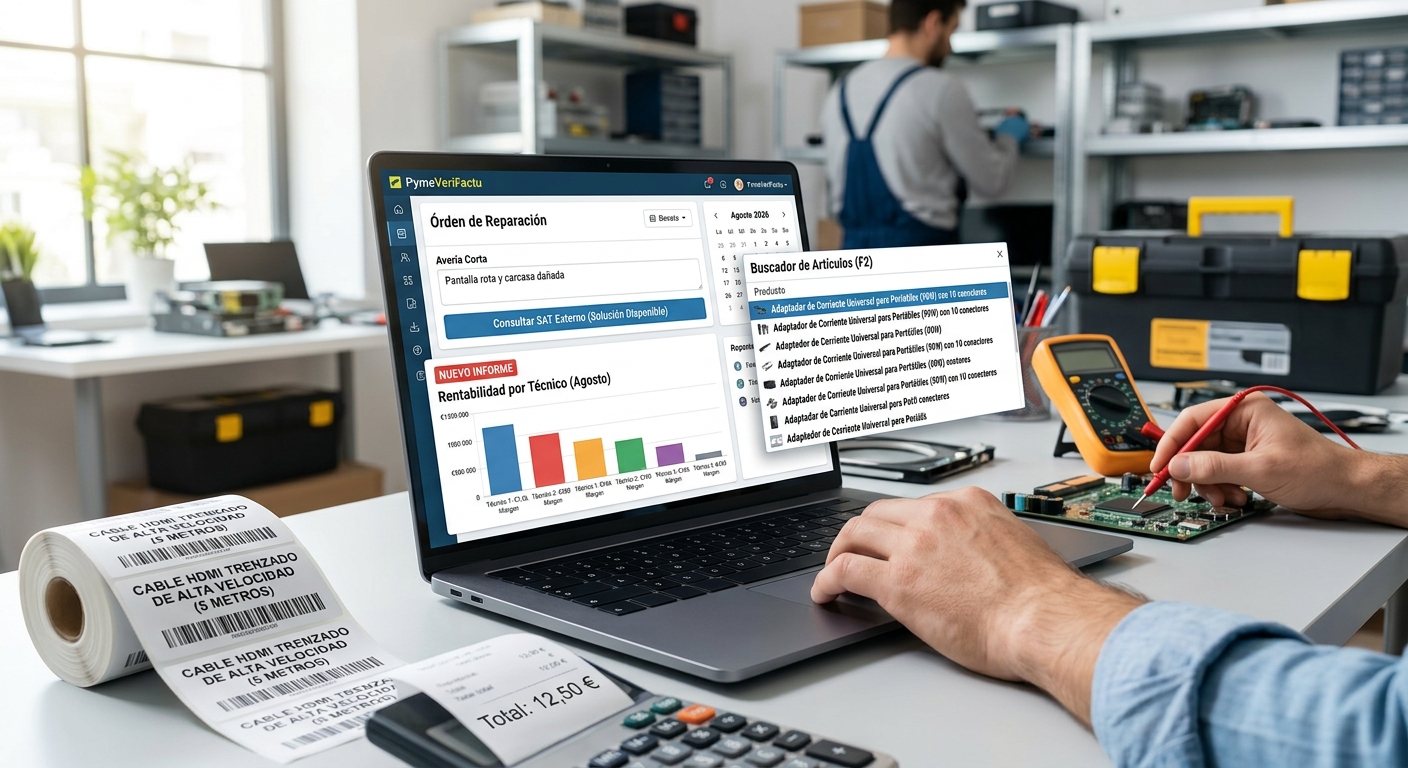 Novedades en PymeVerifactu: taller conectado, informes nuevos y menos errores de escritura